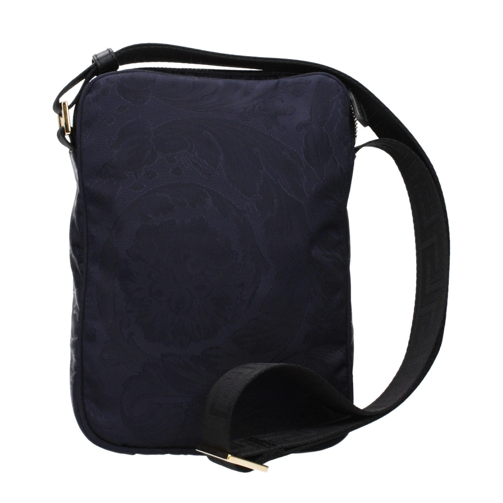 Versace Blue Fabric Crossbody Bag - Luxury Boutique Co