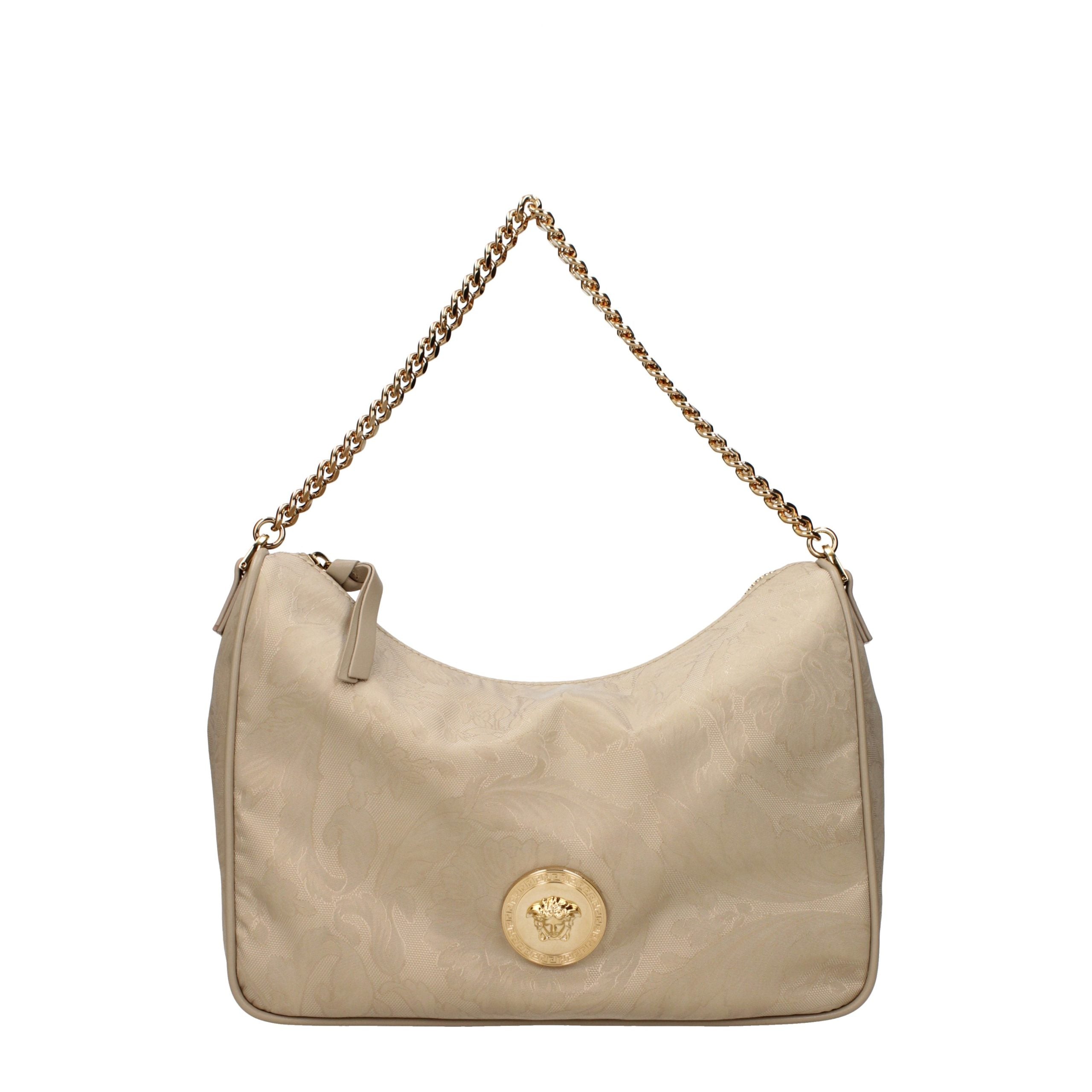 Versace Beige Fabric Handbag - Luxury Boutique Co