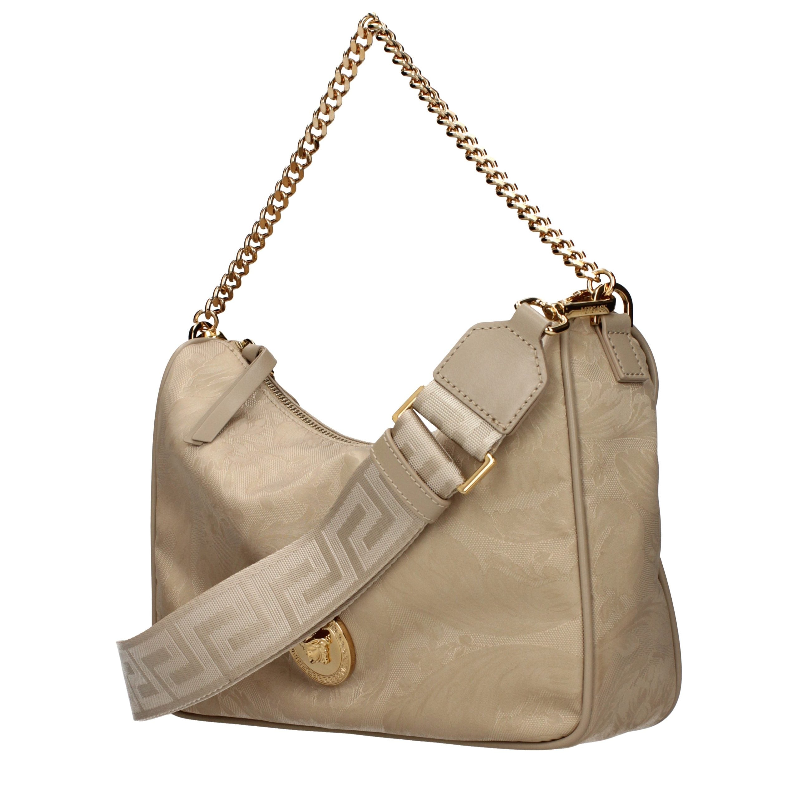Versace Beige Fabric Handbag - Luxury Boutique Co