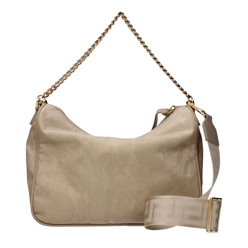 Versace Beige Fabric Handbag - Luxury Boutique Co
