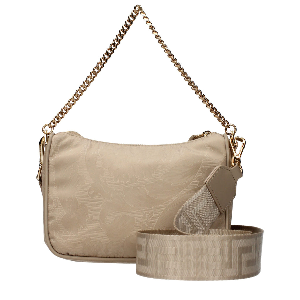 Versace Beige Fabric Handbag - Luxury Boutique Co