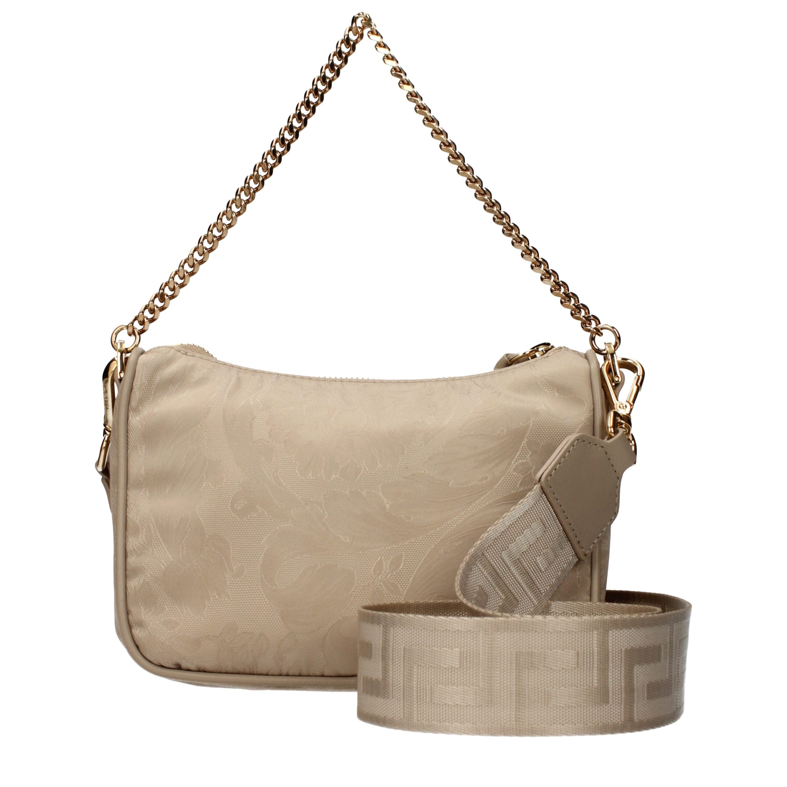Versace Beige Fabric Handbag - Luxury Boutique Co
