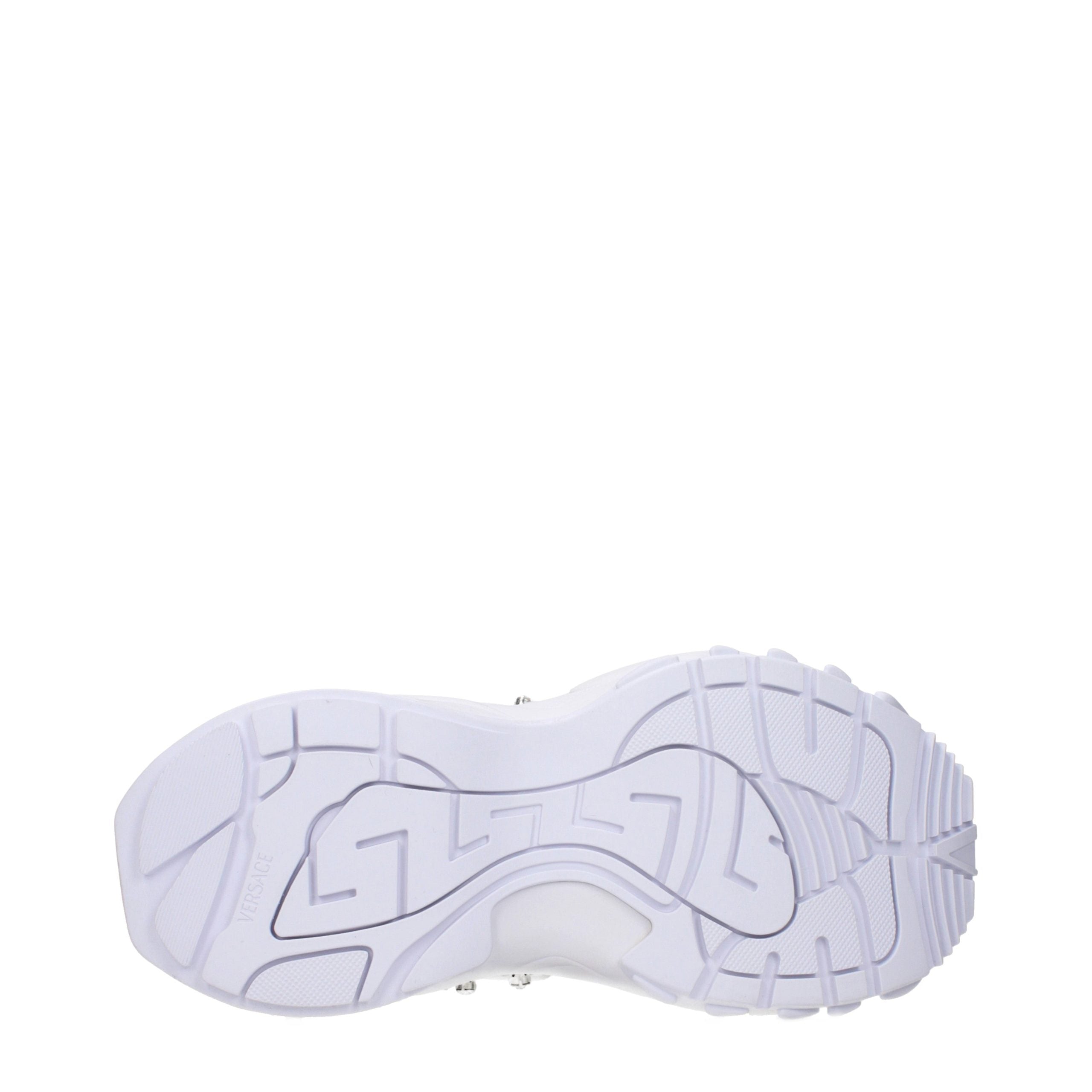 Versace White Fabric Sneakers - Luxury Boutique Co