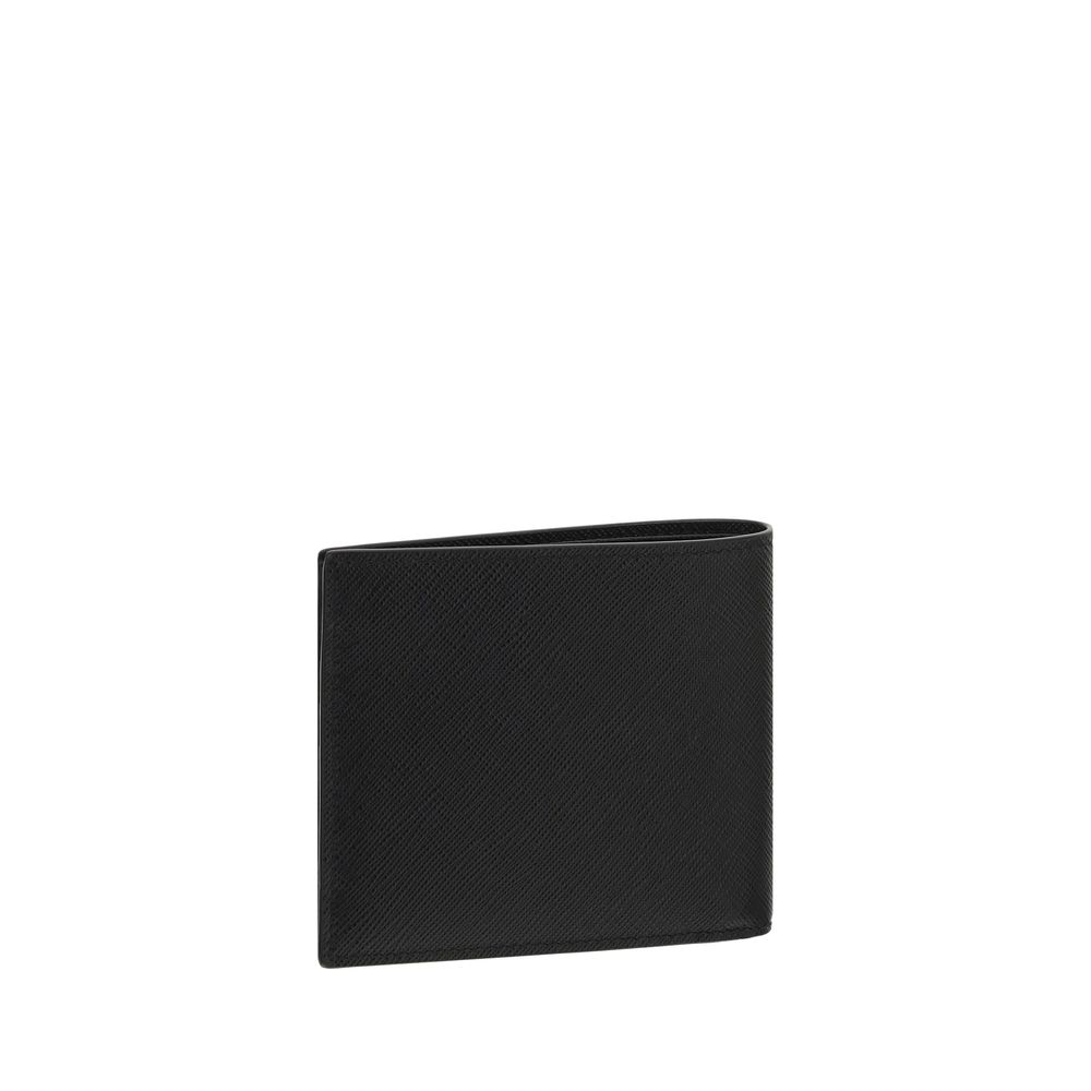 Prada Black Calf Leather Bos Taurus Wallet - Luxury Boutique Co