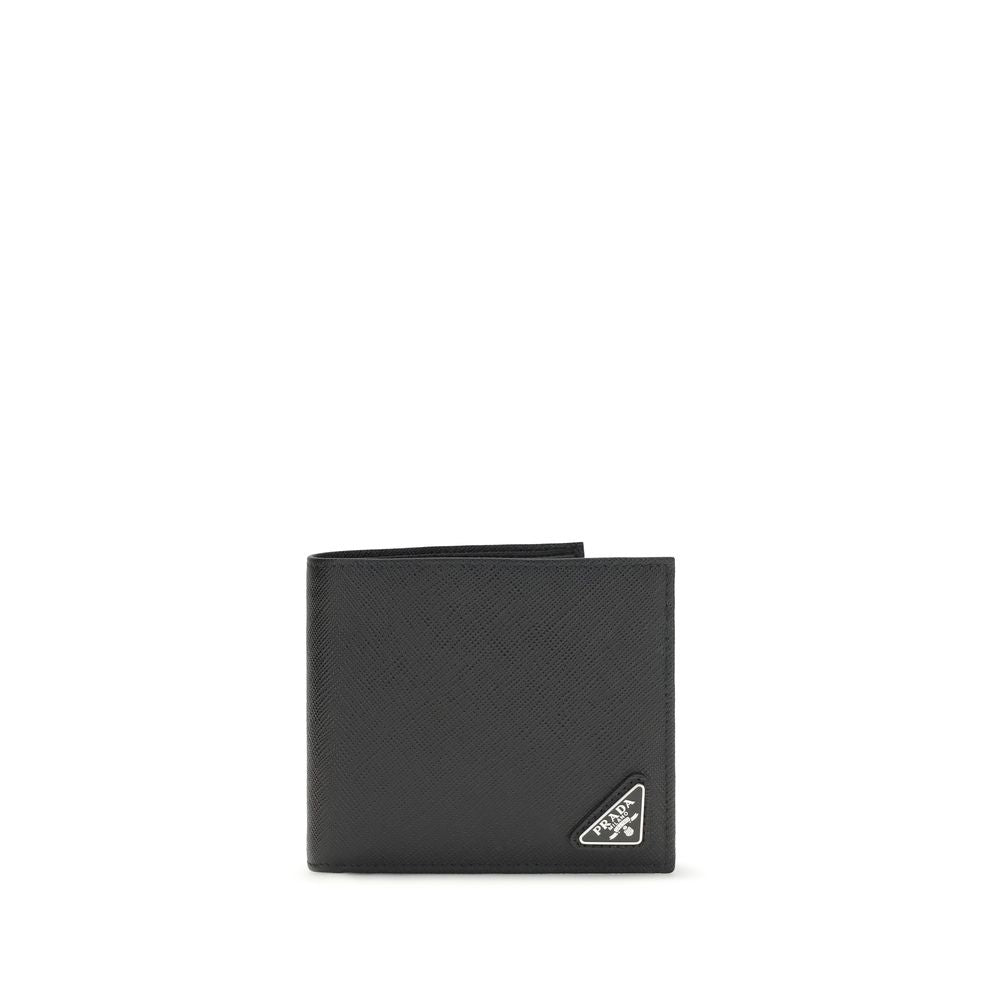 Prada Black Calf Leather Bos Taurus Wallet - Luxury Boutique Co