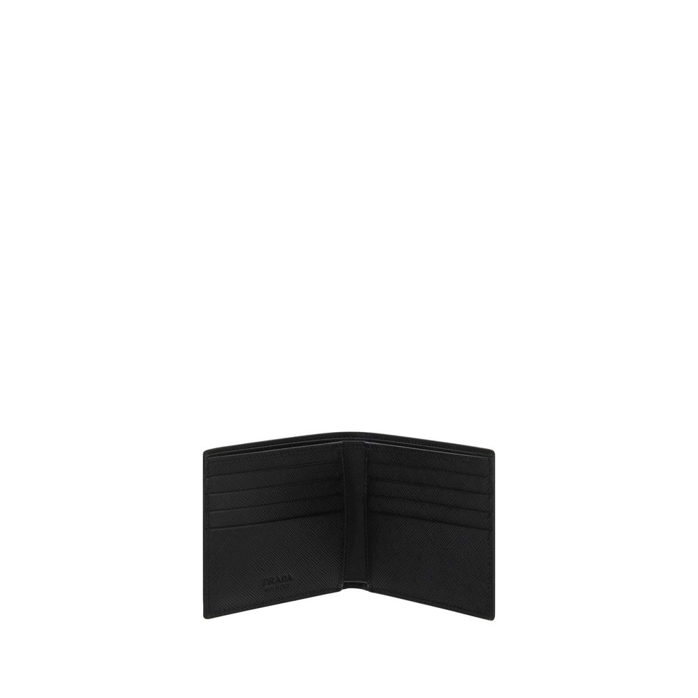 Prada Black Calf Leather Bos Taurus Wallet - Luxury Boutique Co