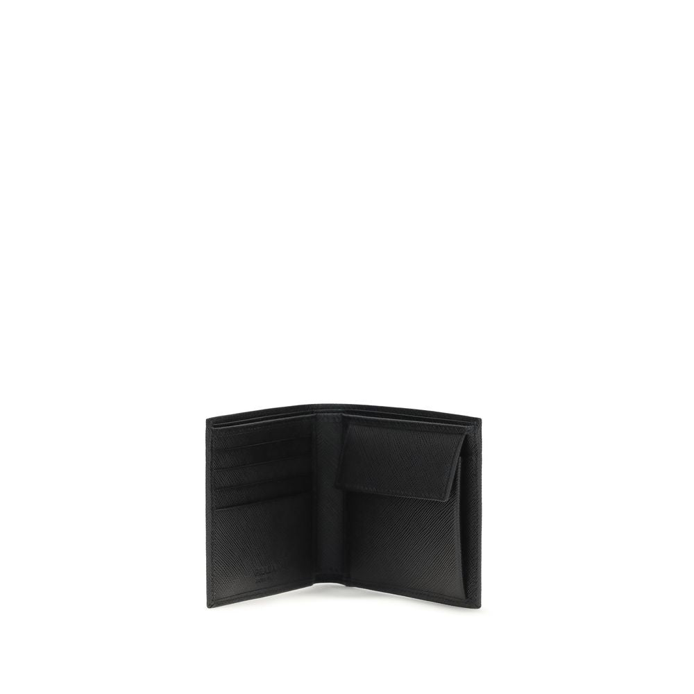 Prada Black Calf Leather Bos Taurus Wallet - Luxury Boutique Co