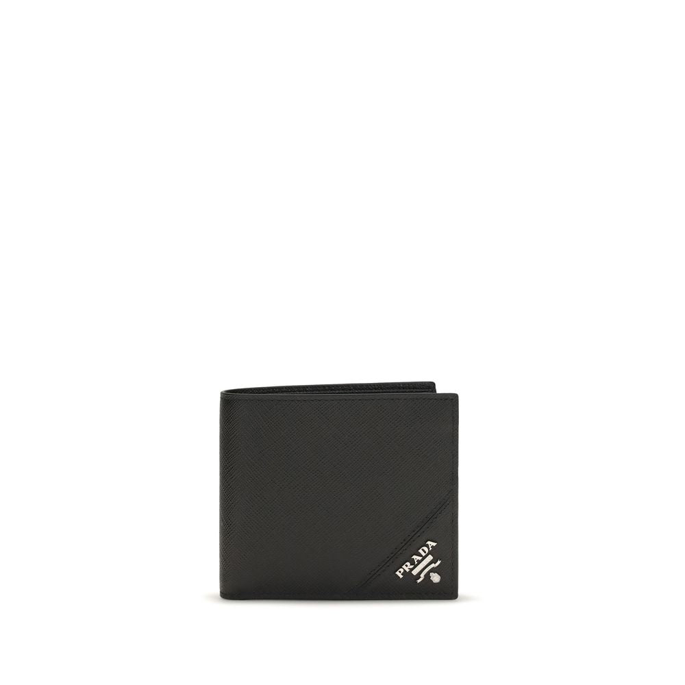 Prada Black Calf Leather Bos Taurus Wallet - Luxury Boutique Co