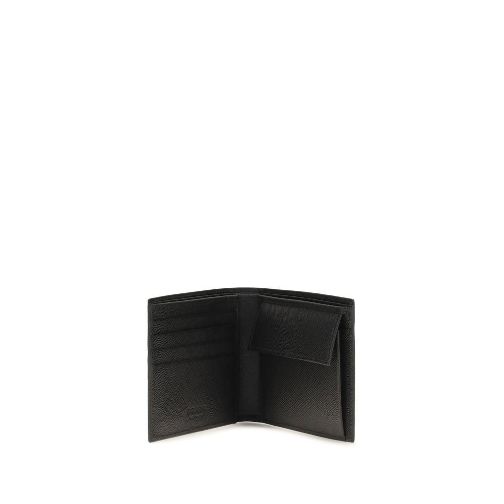 Prada Black Calf Leather Bos Taurus Wallet - Luxury Boutique Co