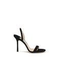 Jimmy Choo Black Calf Leather Bos Taurus Stiletto Heel Sandals - Luxury Boutique Co