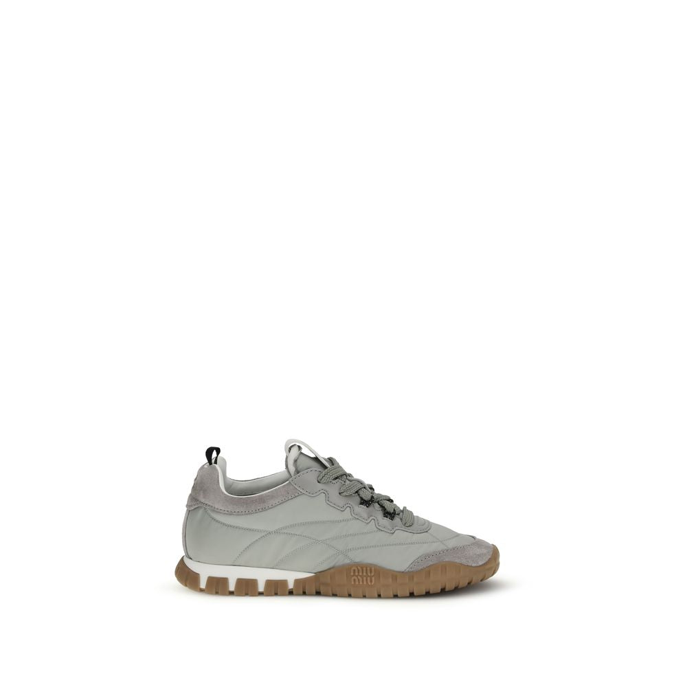 Zapatillas deportivas Miu Miu de poliamida reciclada grises