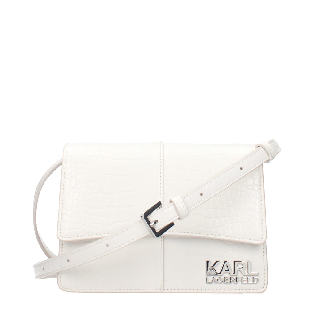 Bandolera Karl Lagerfeld blanca de polietileno