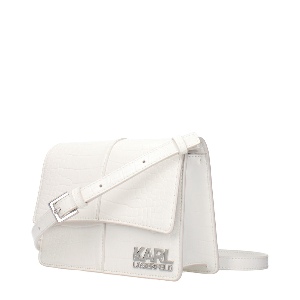 Bandolera Karl Lagerfeld blanca de polietileno
