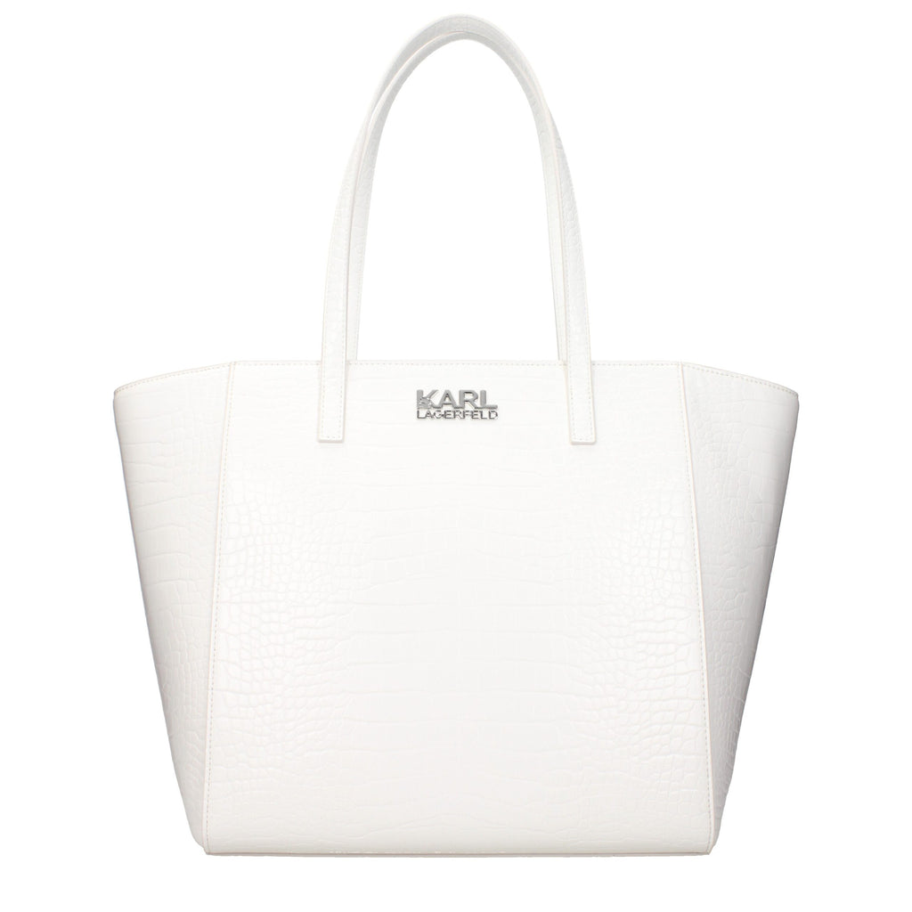 Bolso de hombro de polietileno blanco Karl Lagerfeld