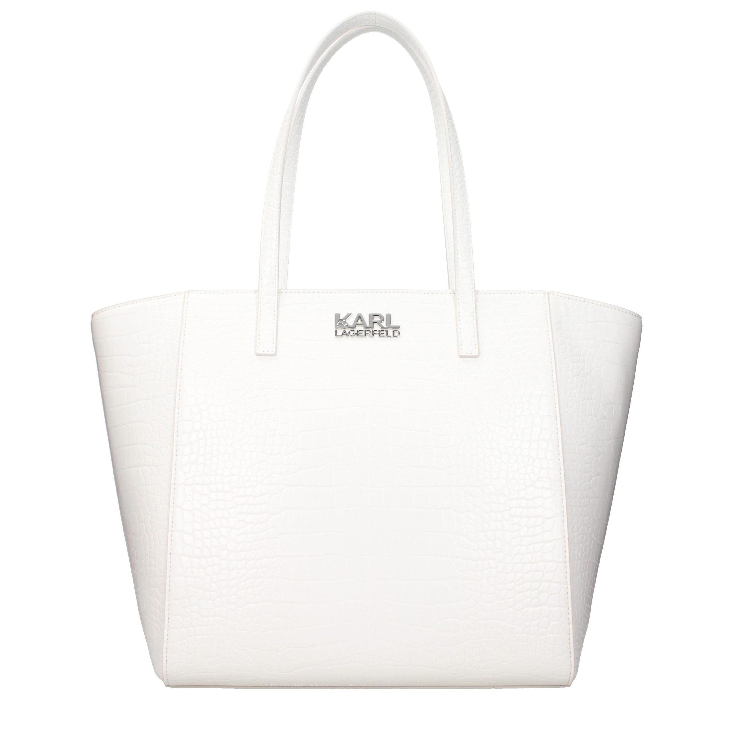 Bolso de hombro de polietileno blanco Karl Lagerfeld