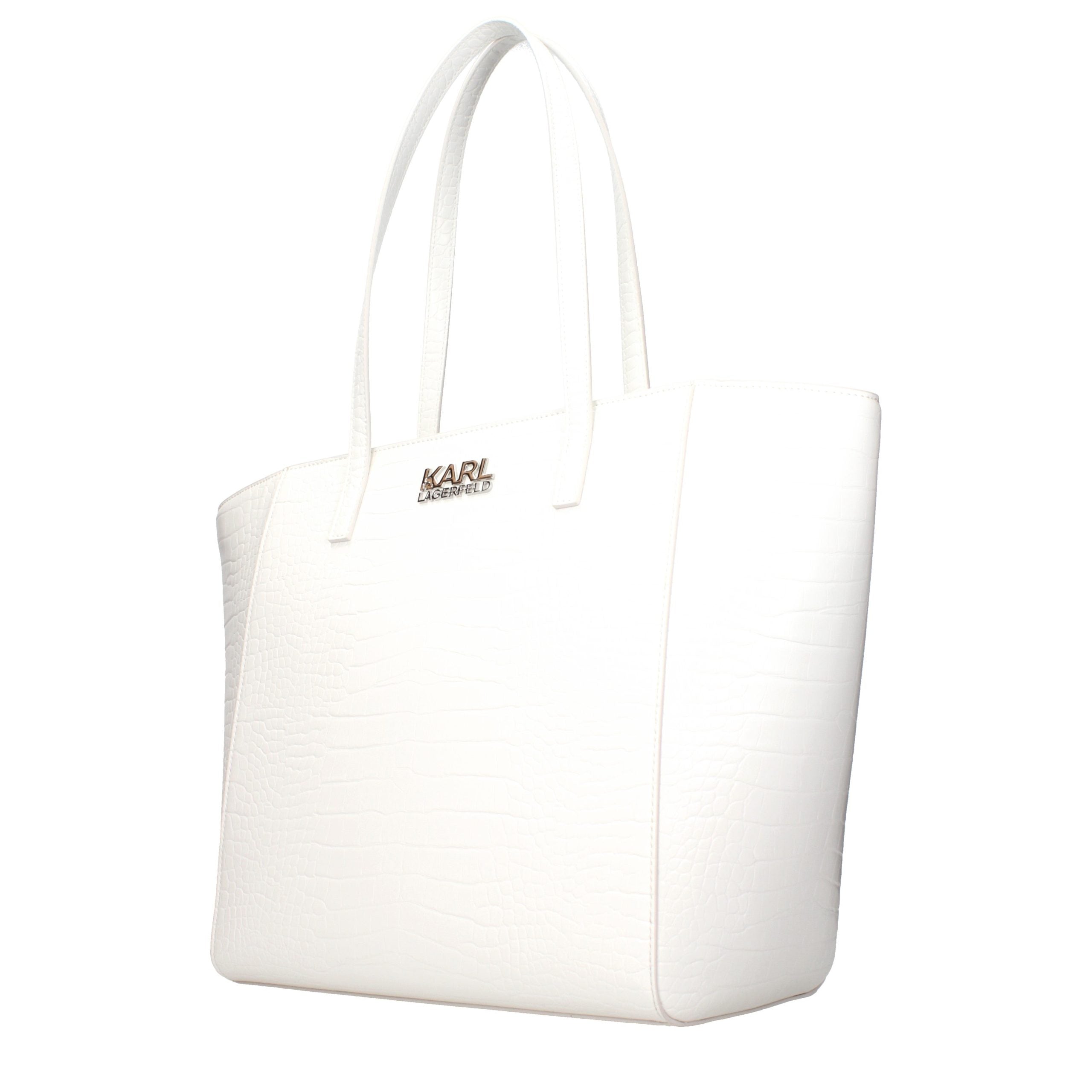 Bolso de hombro de polietileno blanco Karl Lagerfeld