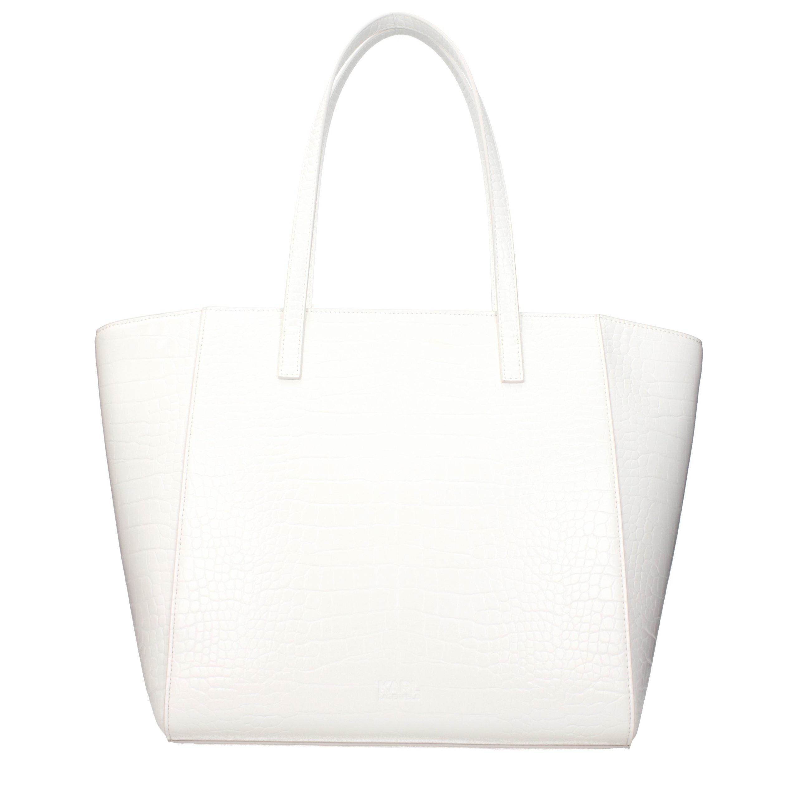 Bolso de hombro de polietileno blanco Karl Lagerfeld