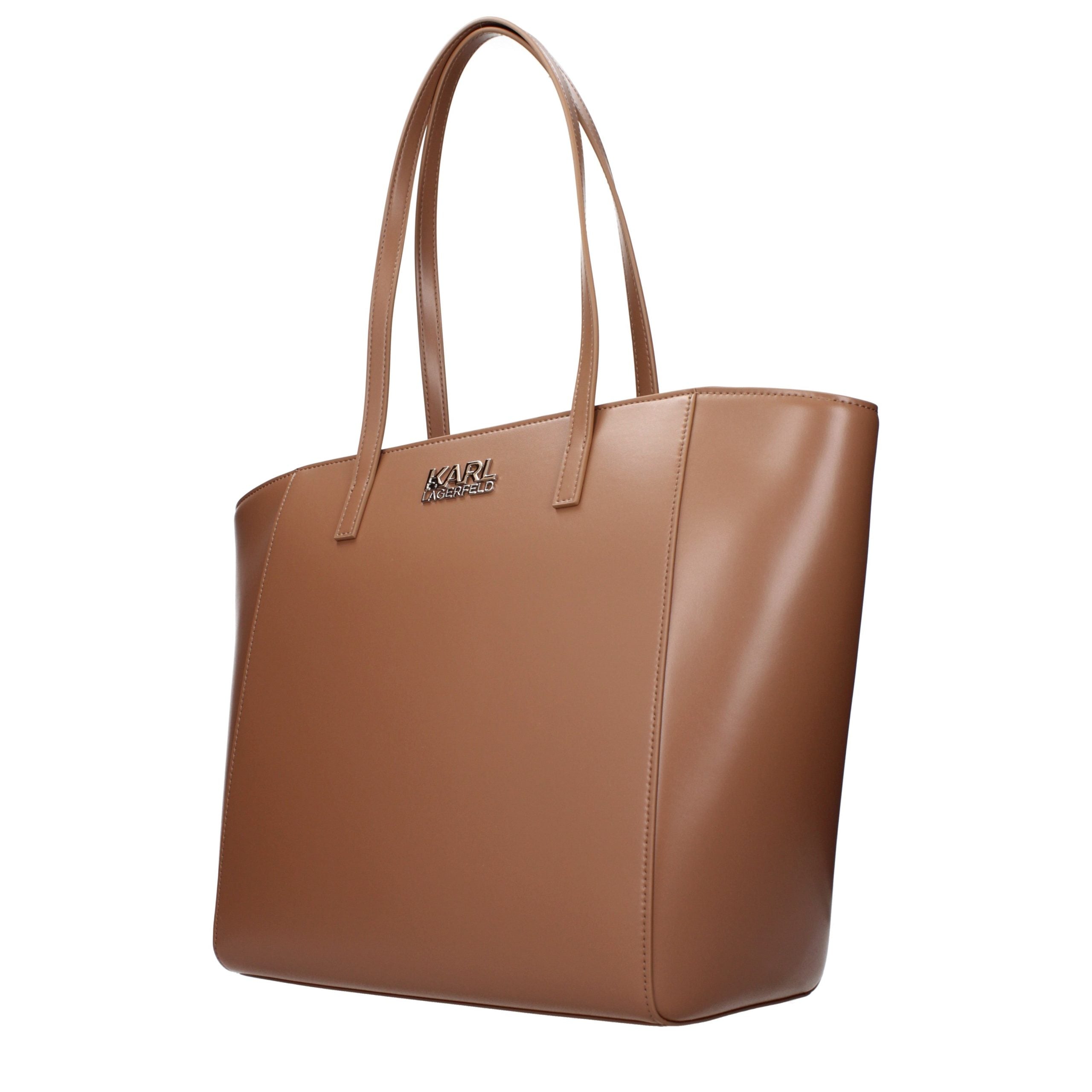 Bolso de hombro de polietileno marrón Karl Lagerfeld