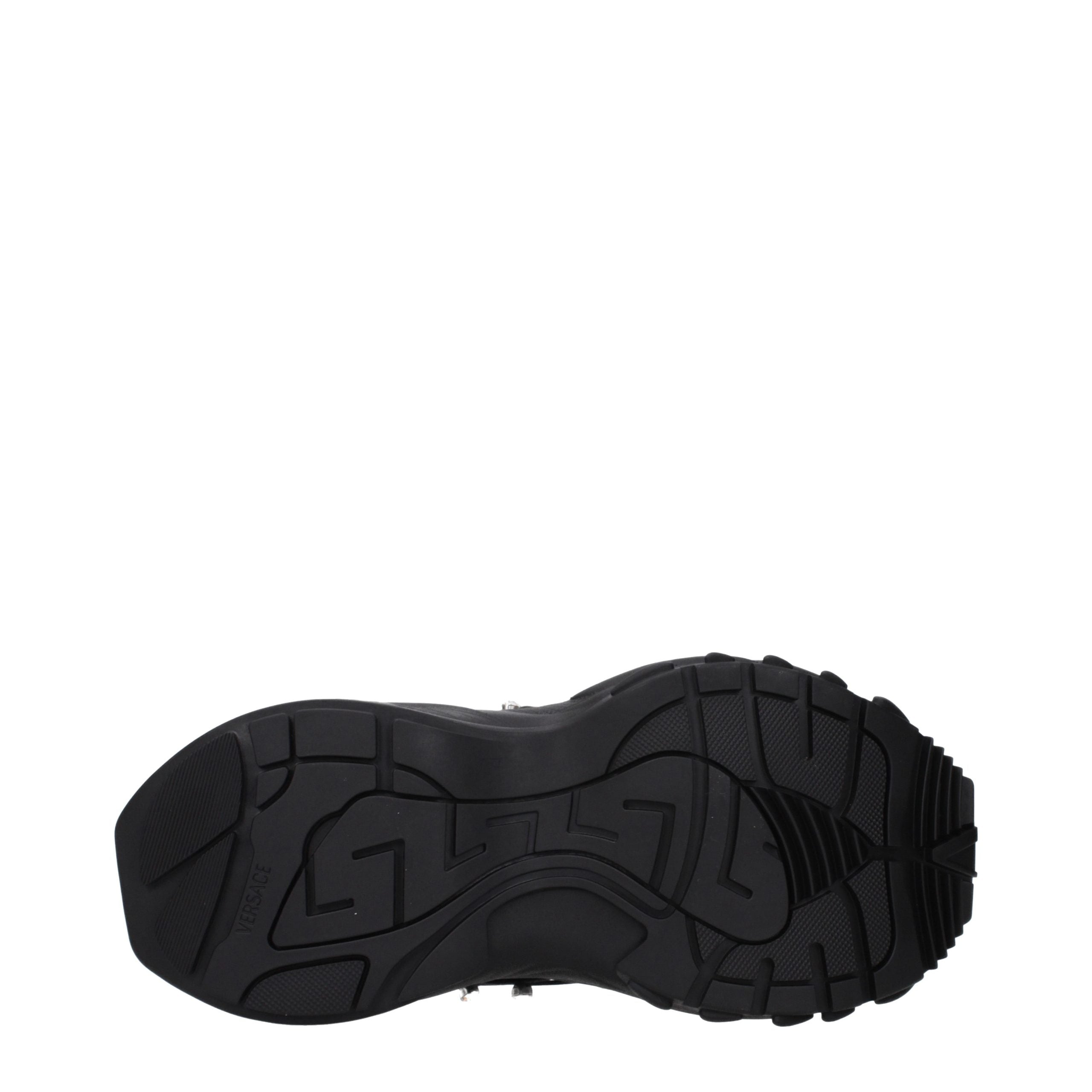 Zapatillas Versace gruesas de tela negra