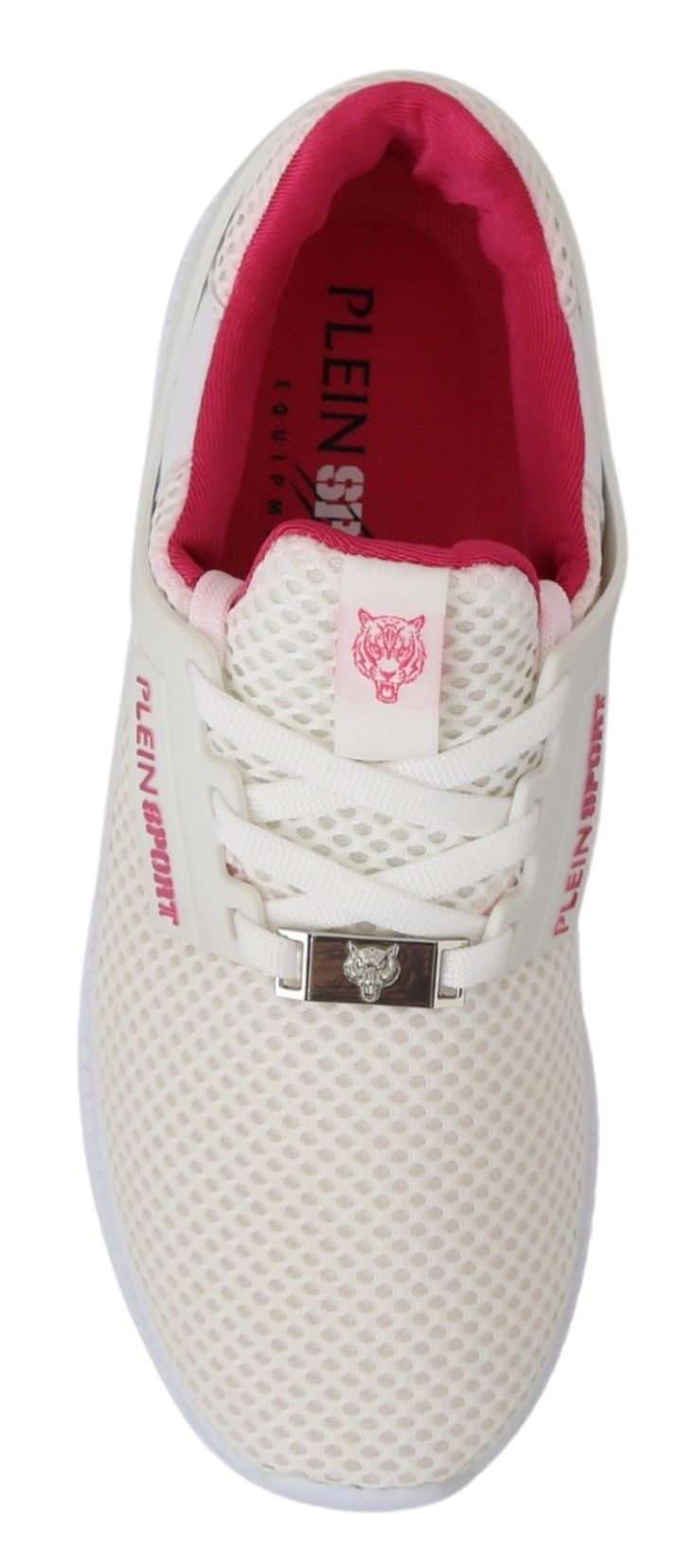 Philipp Plein White Pink Polyester Becky Sneakers Shoes - Luxury Boutique Co