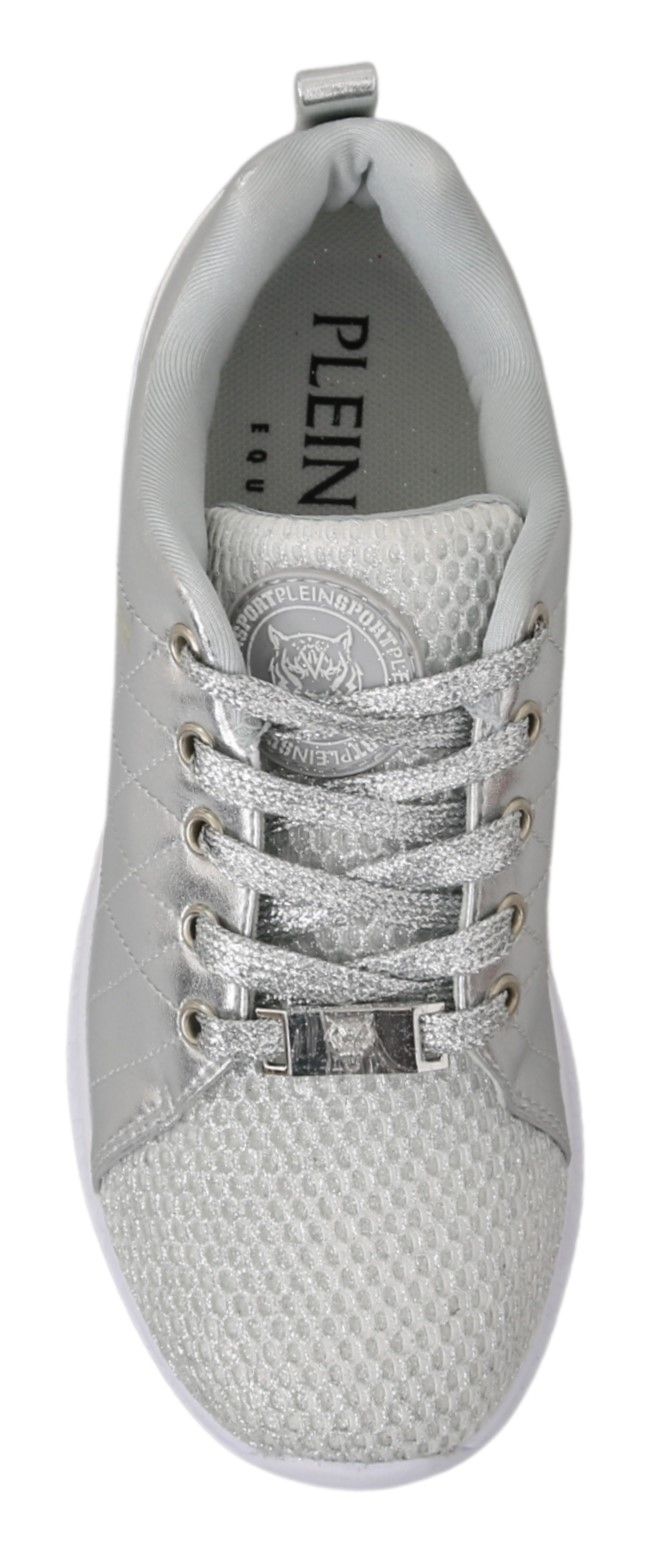 Philipp Plein Gisella Silver Polyester Sneakers Shoes - Luxury Boutique Co