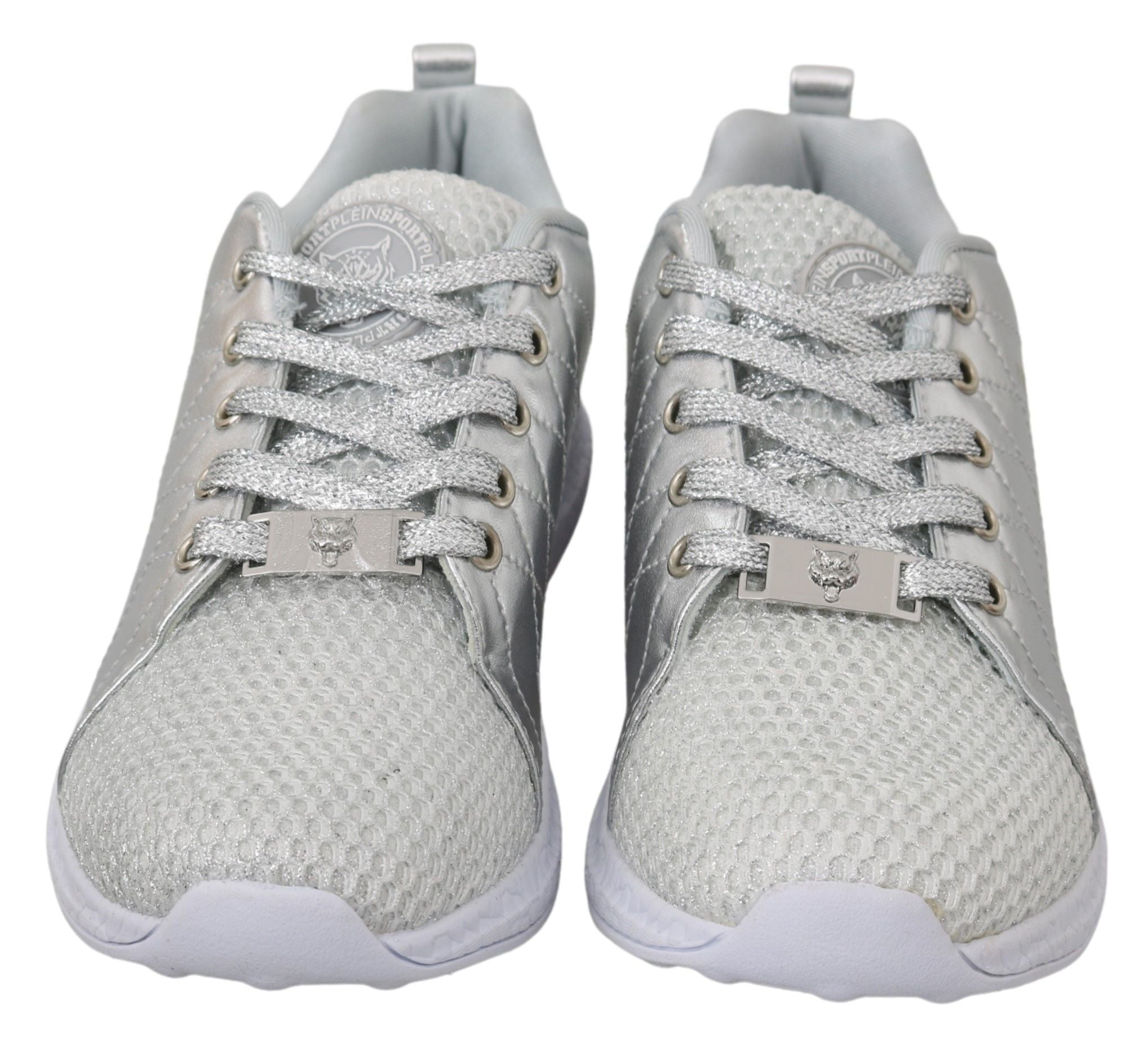 Philipp Plein Gisella Silver Polyester Sneakers Shoes - Luxury Boutique Co