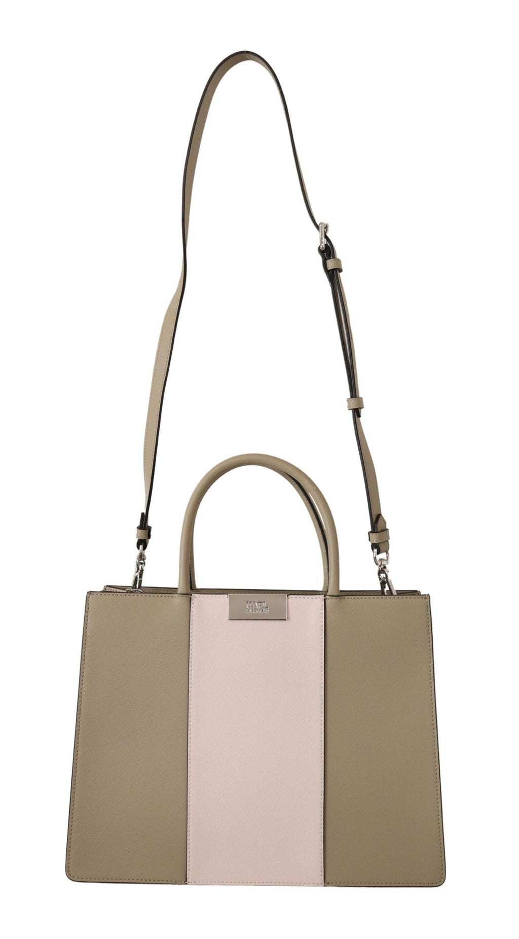 Karl Lagerfeld Sage Green Polyurethane Tote Shoulder Bag - Luxury Boutique Co