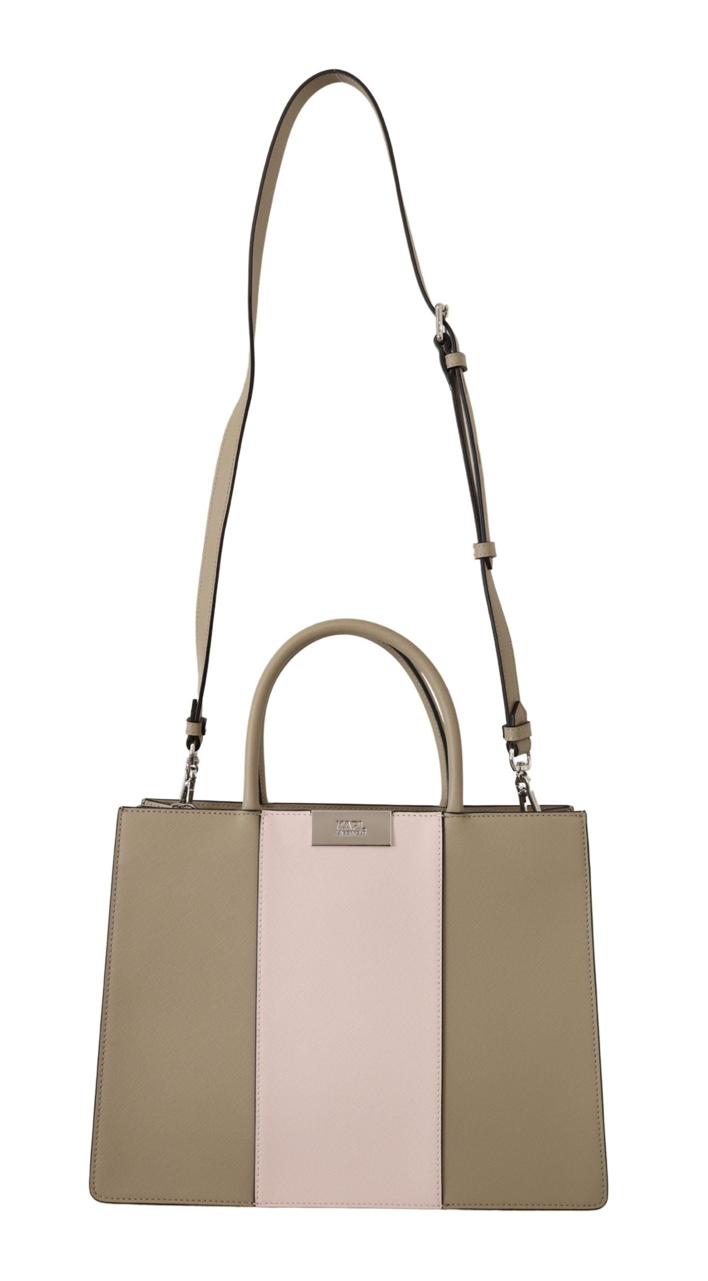 Karl Lagerfeld Sage Green Polyurethane Tote Shoulder Bag - Luxury Boutique Co