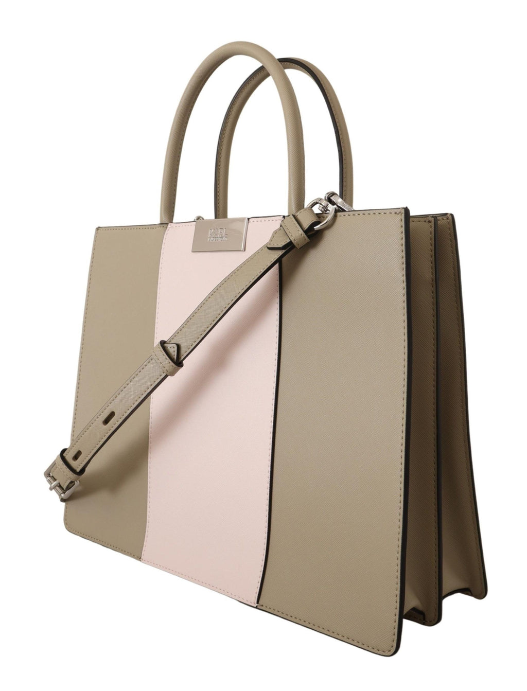 Karl Lagerfeld Sage Green Polyurethane Tote Shoulder Bag - Luxury Boutique Co