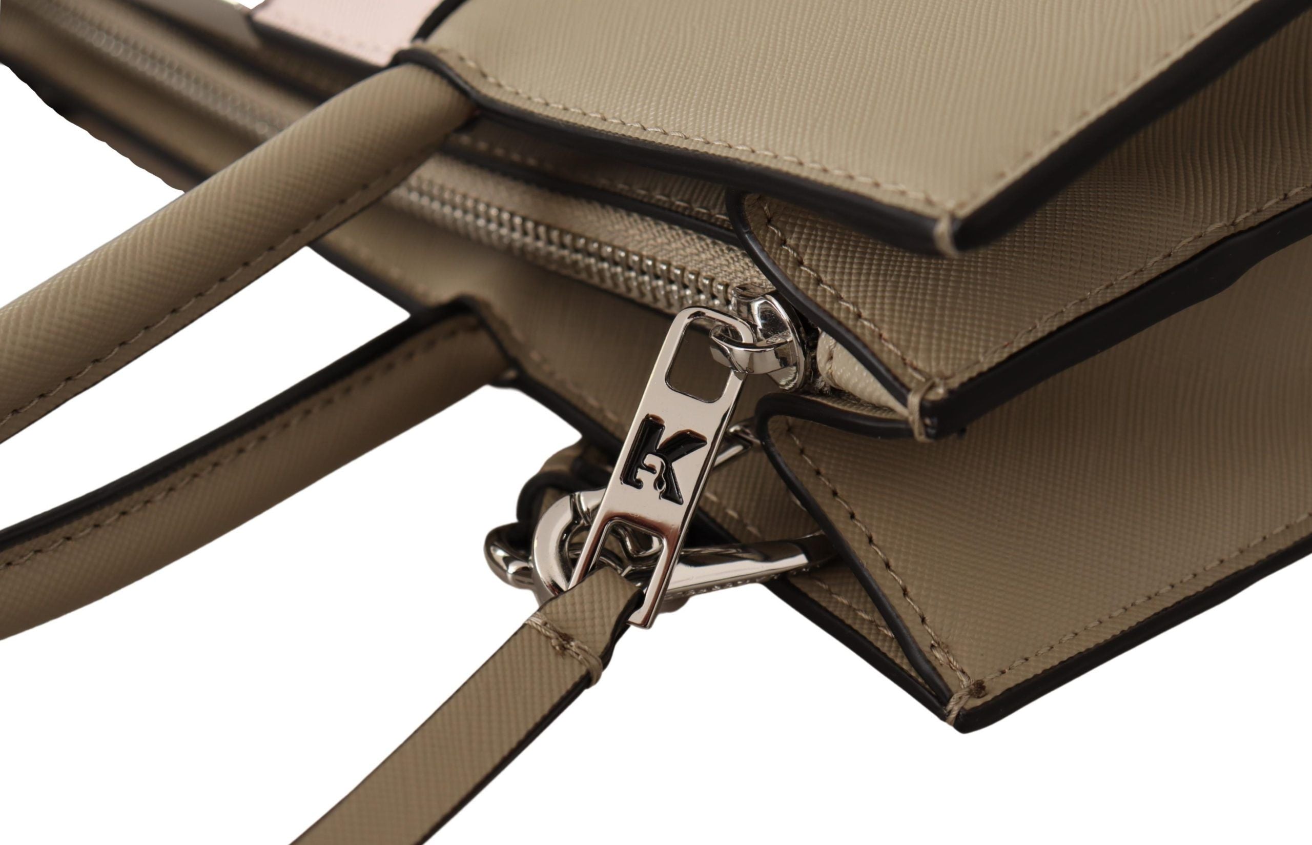 Karl Lagerfeld Sage Green Polyurethane Tote Shoulder Bag - Luxury Boutique Co