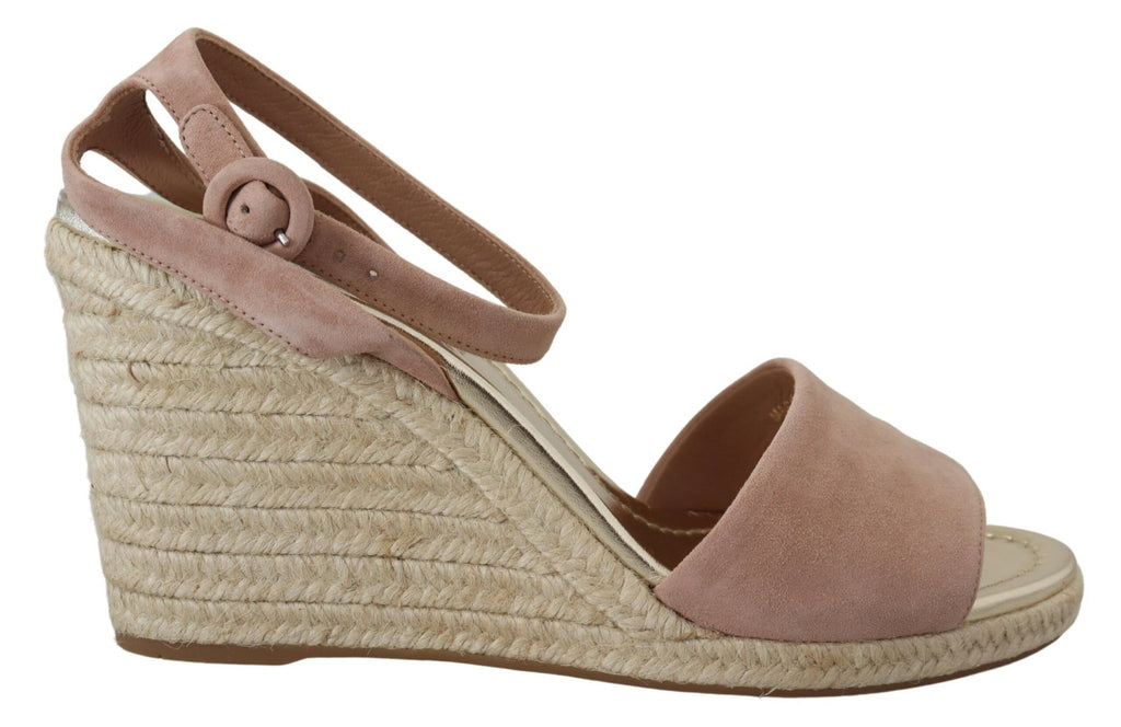 Prada Pink Suede Leather Ankle Strap Sandals - Luxury Boutique Co