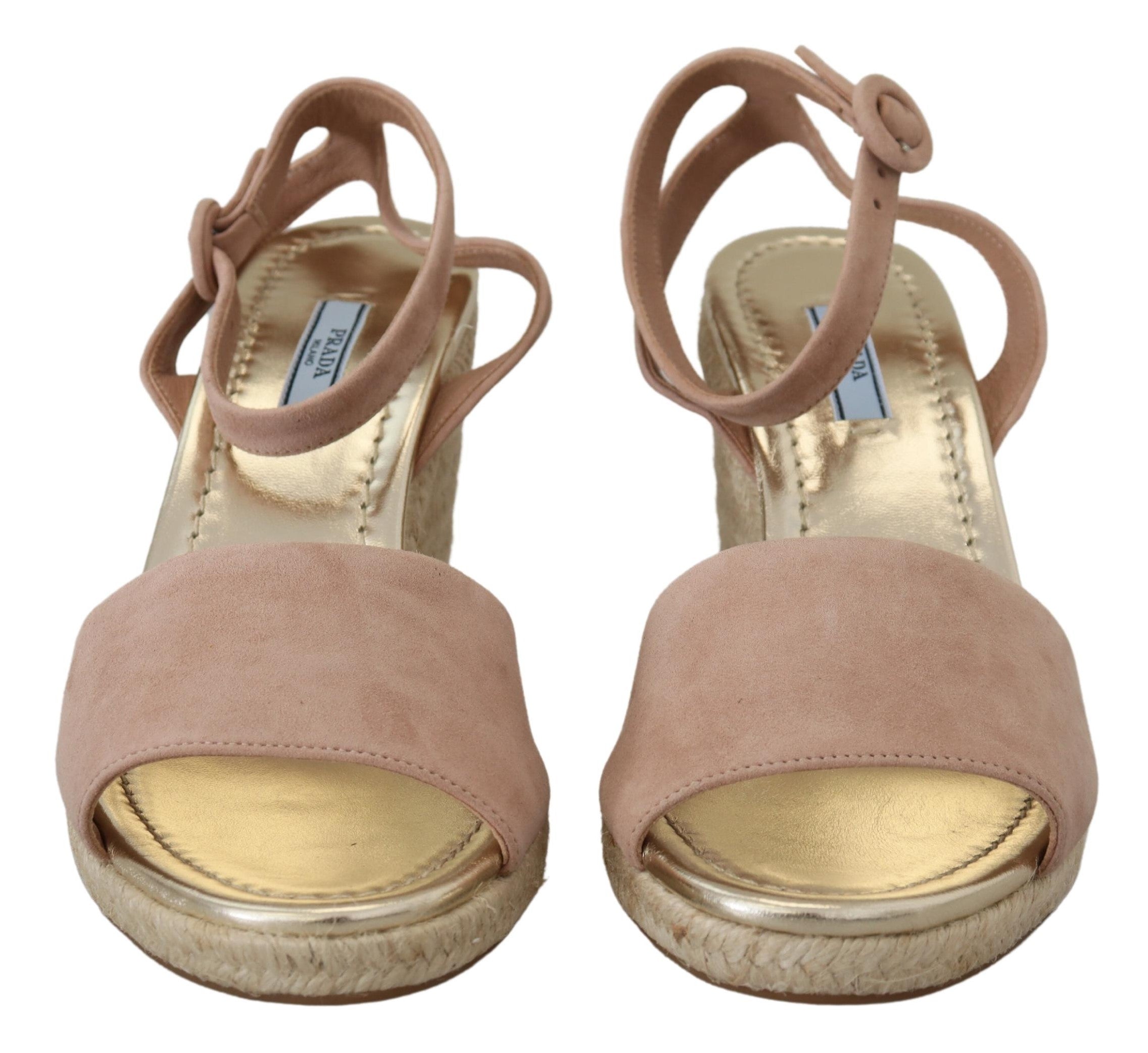 Prada Pink Suede Leather Ankle Strap Sandals - Luxury Boutique Co