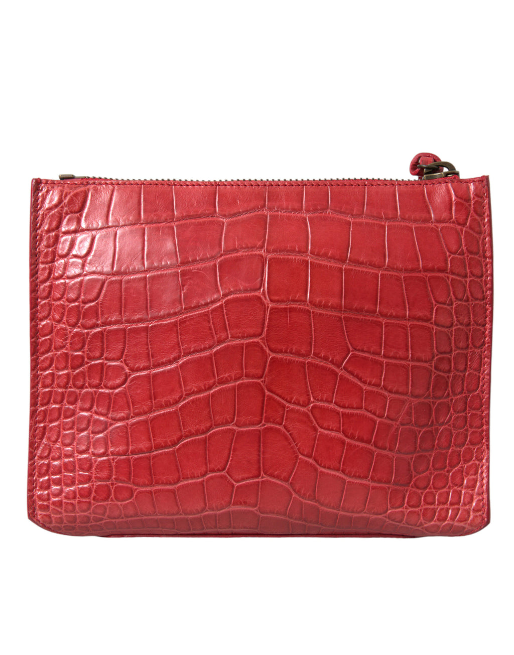 Balenciaga Red Exotic Skin Leather Classic Pouch Purse Wristlet Bag - Luxury Boutique Co