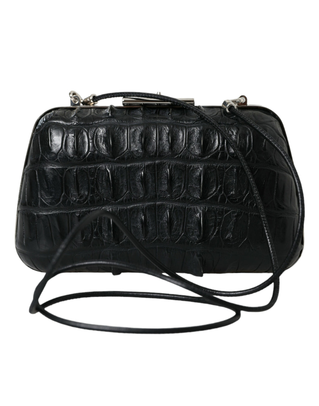Balenciaga Black Exotic Skin Leather Shoulder Crossbody Box Clutch Bag - Luxury Boutique Co