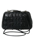 Balenciaga Black Exotic Skin Leather Shoulder Crossbody Box Clutch Bag - Luxury Boutique Co