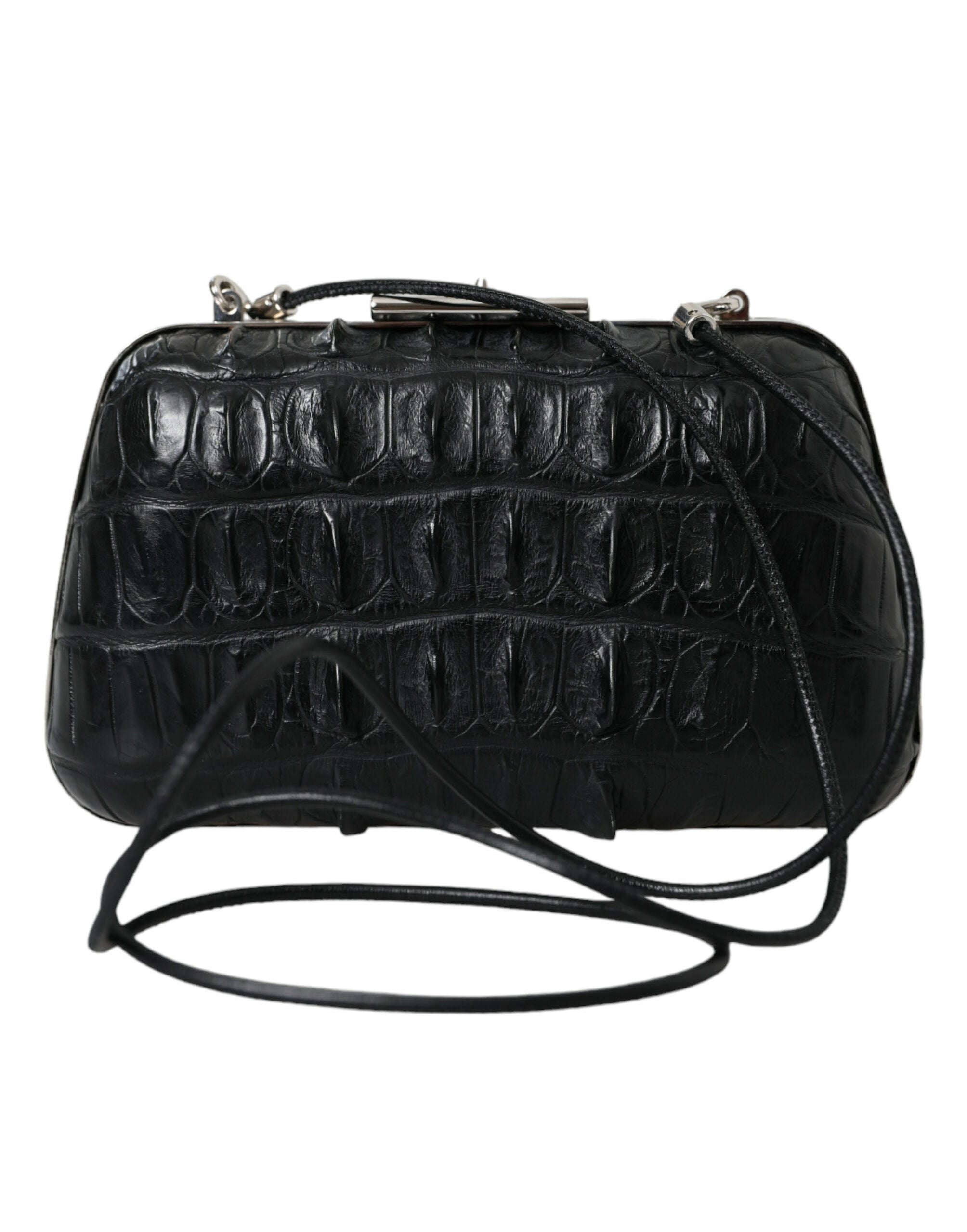 Balenciaga Black Exotic Skin Leather Shoulder Crossbody Box Clutch Bag - Luxury Boutique Co