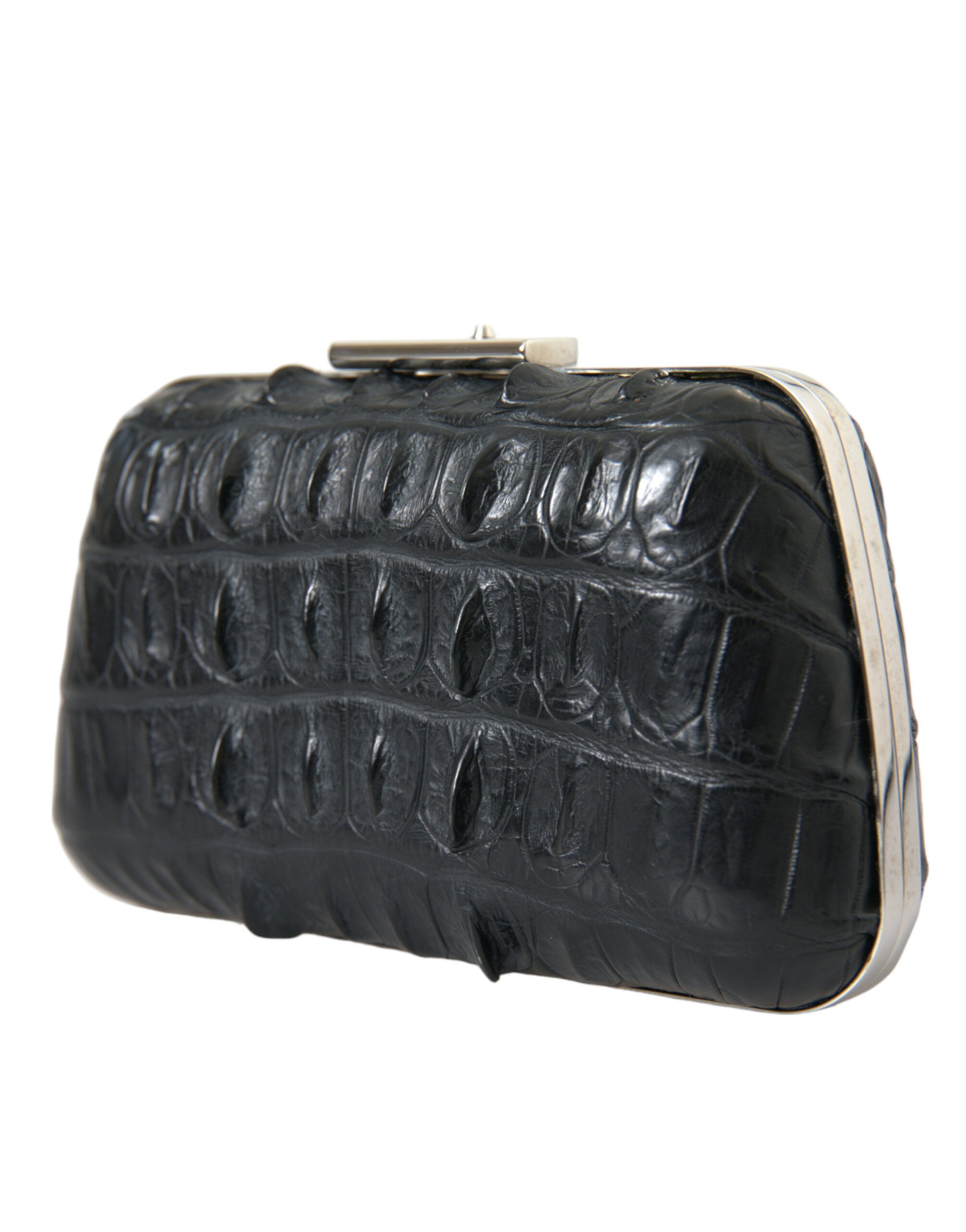 Balenciaga Black Exotic Skin Leather Shoulder Crossbody Box Clutch Bag - Luxury Boutique Co
