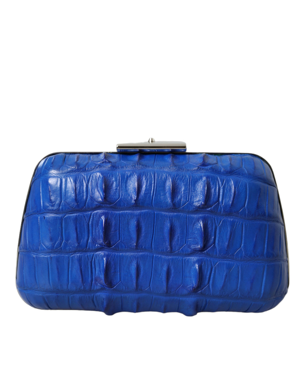 Balenciaga Blue Exotic Skin Leather Shoulder Crossbody Box Clutch Bag - Luxury Boutique Co