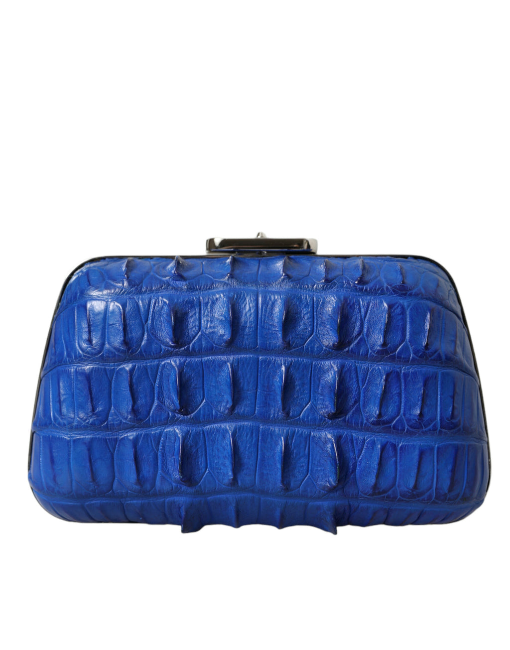 Balenciaga Blue Exotic Skin Leather Shoulder Crossbody Box Clutch Bag - Luxury Boutique Co