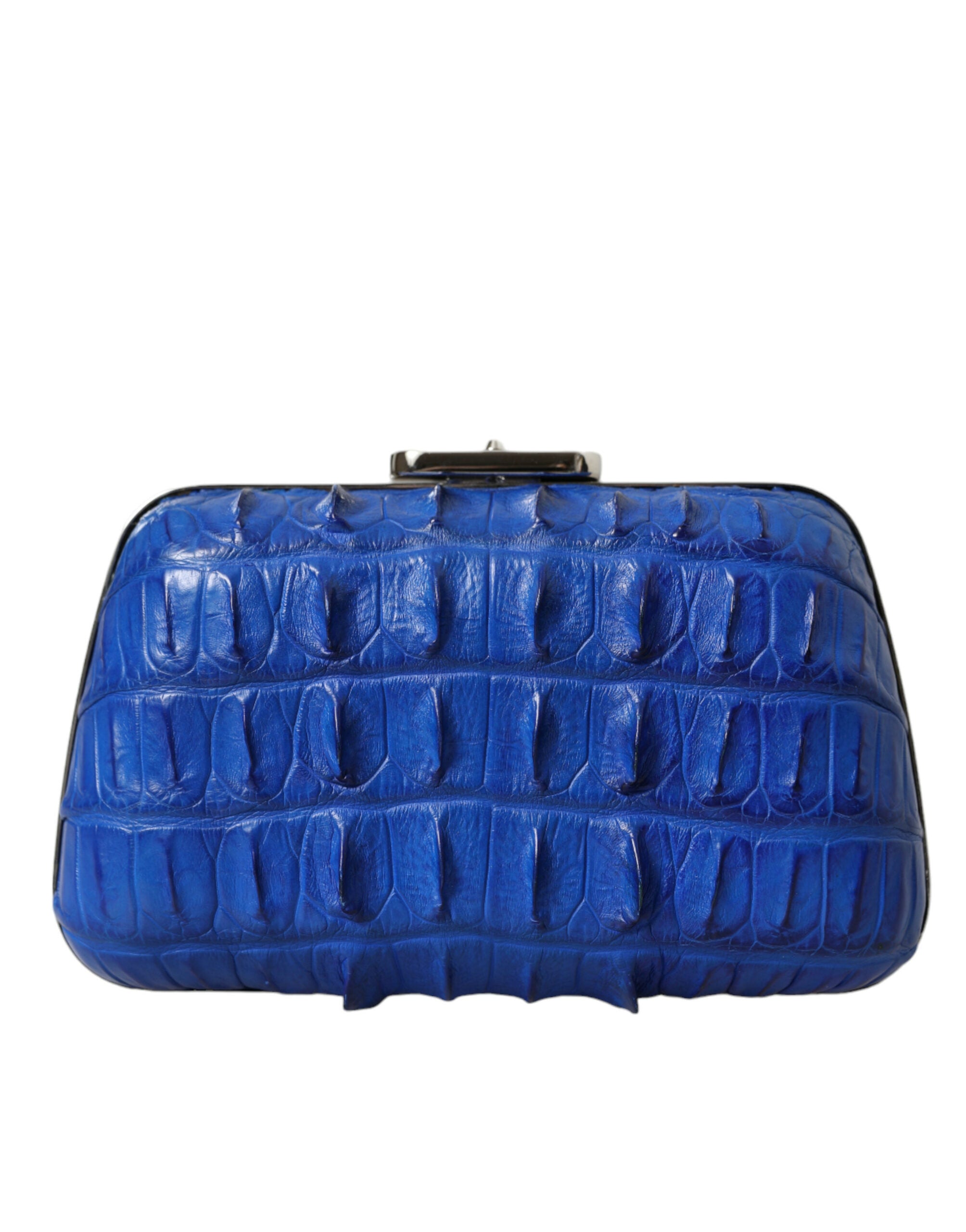 Balenciaga Blue Exotic Skin Leather Shoulder Crossbody Box Clutch Bag - Luxury Boutique Co