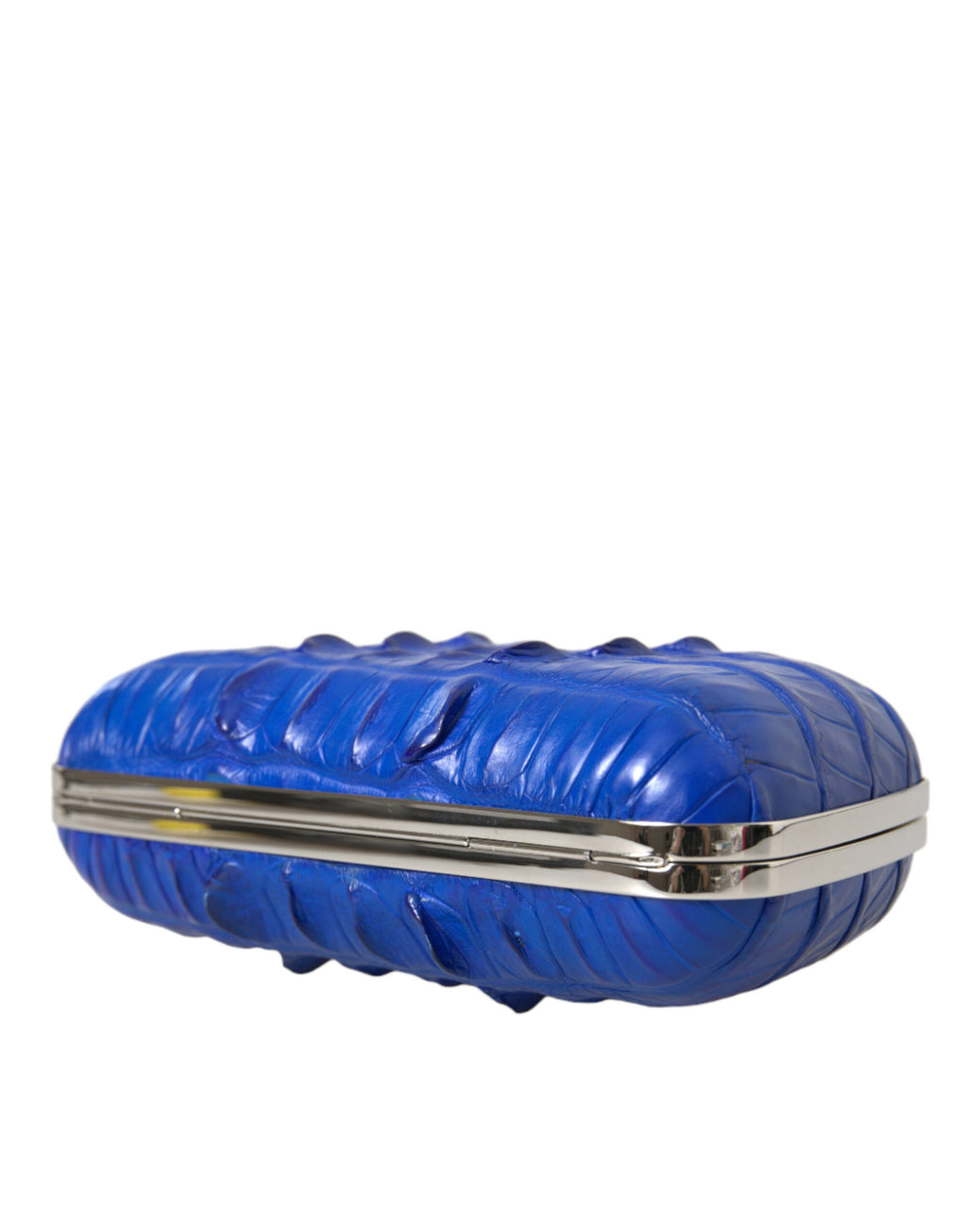 Balenciaga Blue Exotic Skin Leather Shoulder Crossbody Box Clutch Bag - Luxury Boutique Co