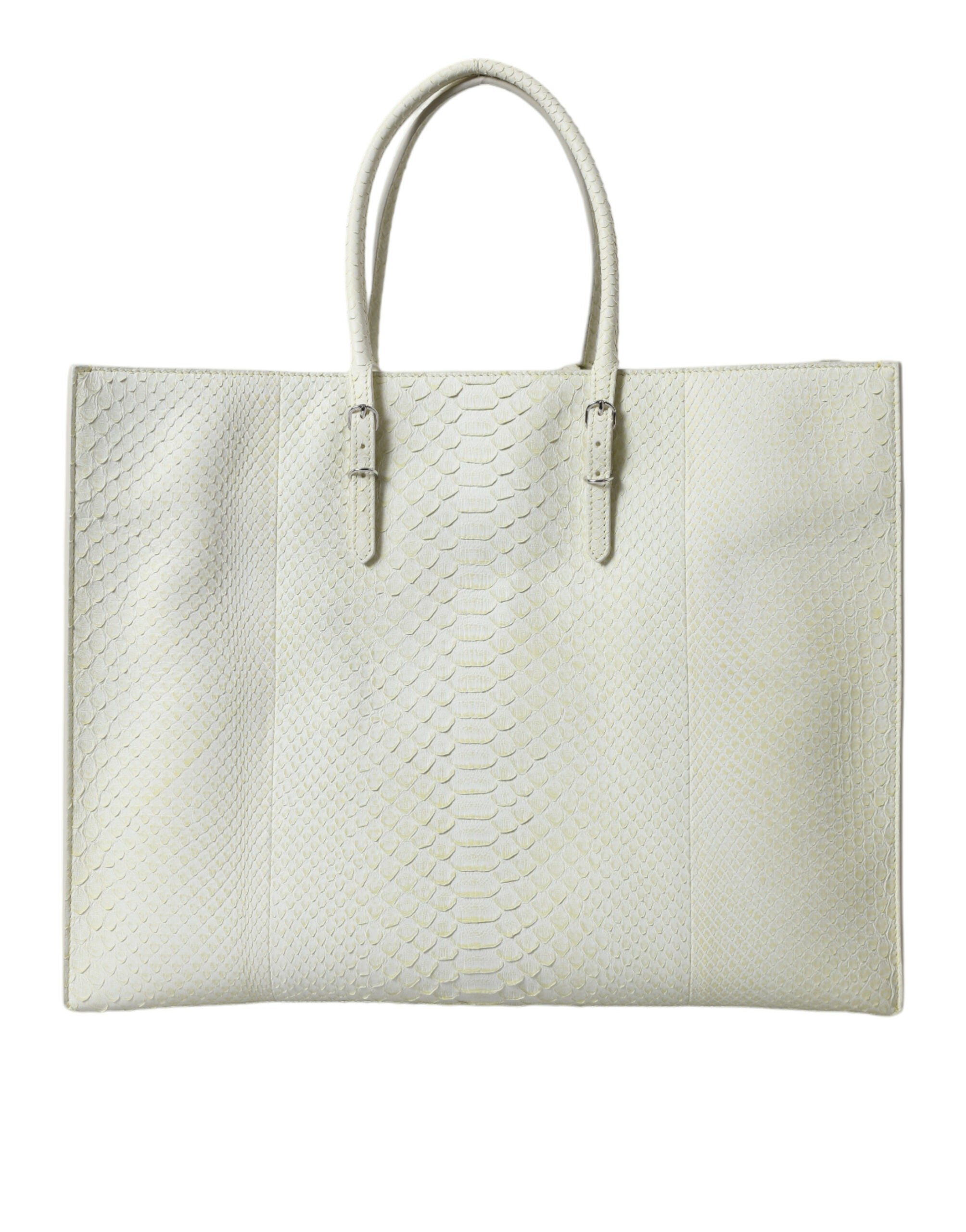 Balenciaga White Yellow Exotic Skin Leather Shopping Tote PAPIER Bag - Luxury Boutique Co