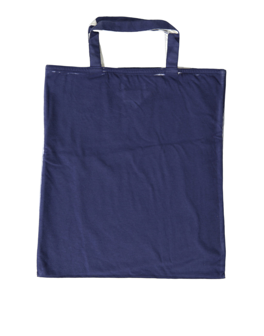 Prada Blue Jersey Fabric Logo Shoulder Shopping Tote Shopping Bag - Luxury Boutique Co