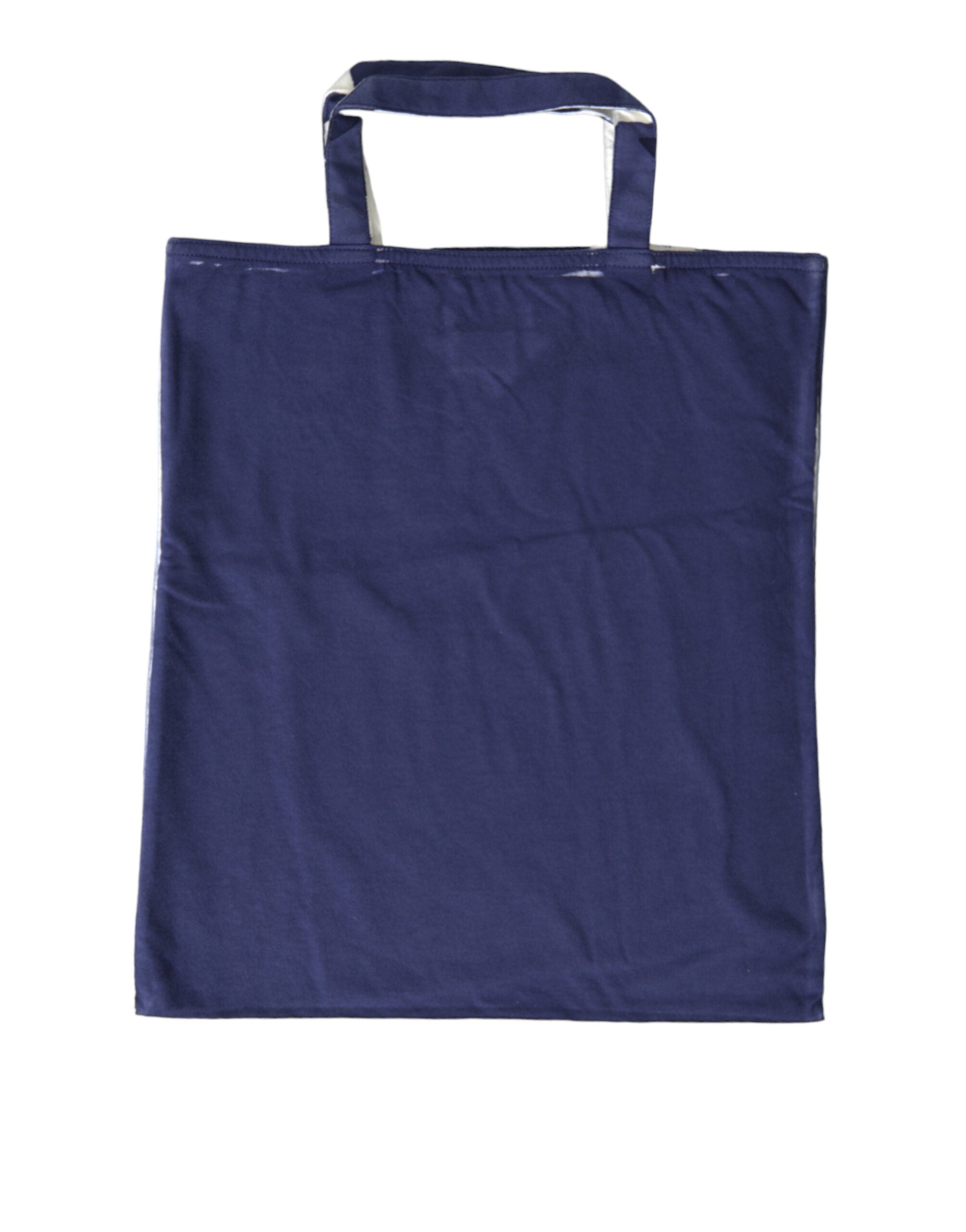 Prada Blue Jersey Fabric Logo Shoulder Shopping Tote Shopping Bag - Luxury Boutique Co