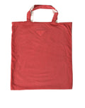Prada Red Jersey Fabric Logo Shoulder Shopping Tote Bag - Luxury Boutique Co
