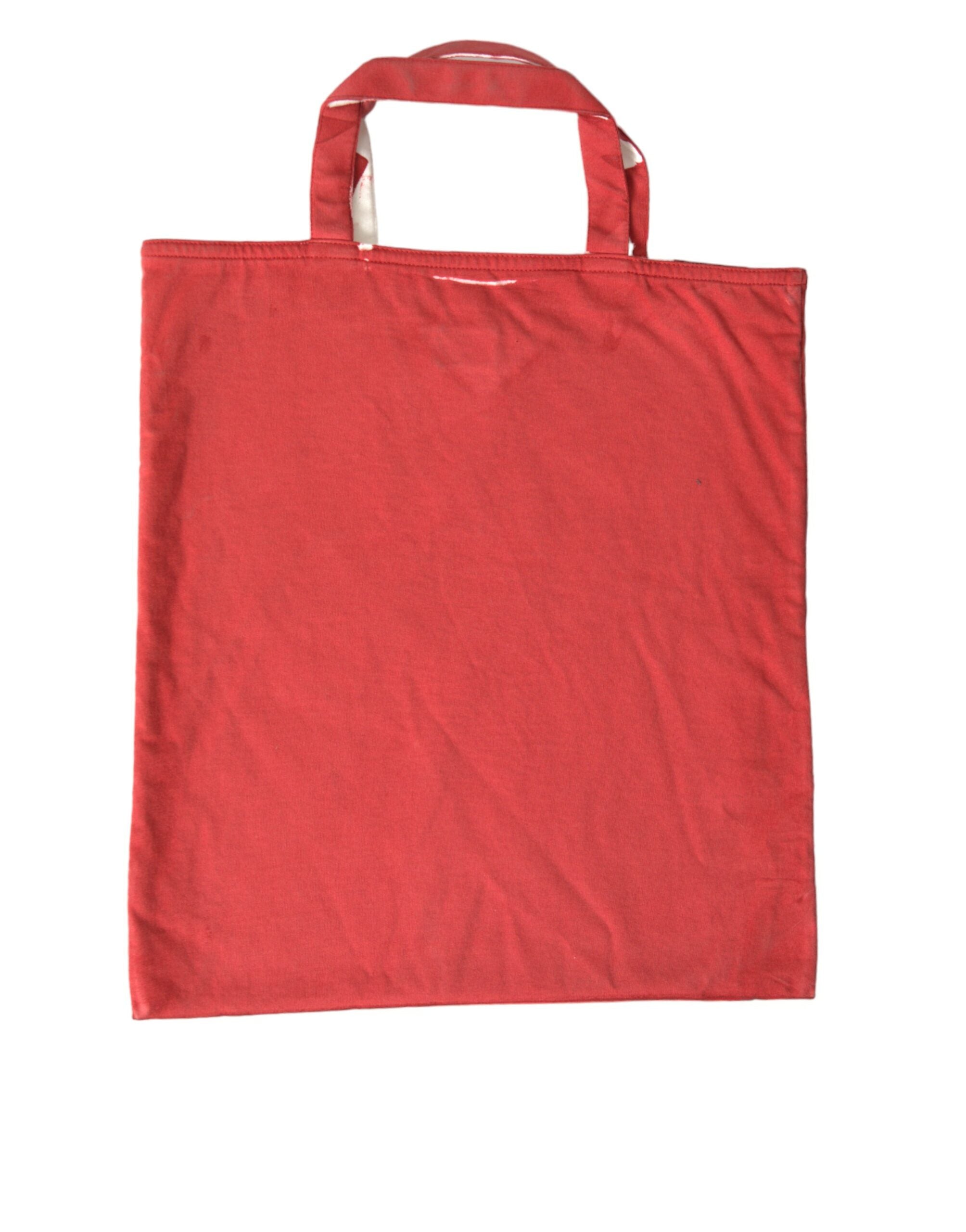 Prada Red Jersey Fabric Logo Shoulder Shopping Tote Bag - Luxury Boutique Co