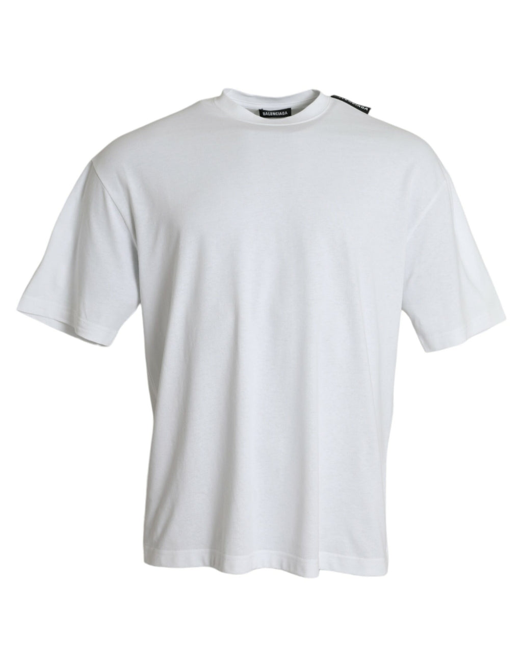 Balenciaga Off White Cotton Jersey Round Neck T-shirt - Luxury Boutique Co