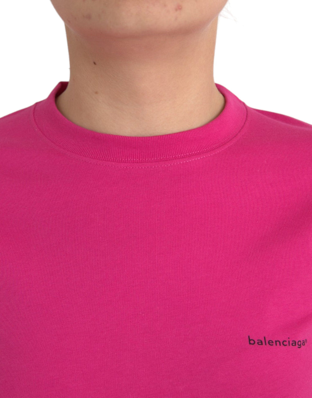 Balenciaga Pink Cotton Crew Neck Short Sleeves Tee T-shirt - Luxury Boutique Co