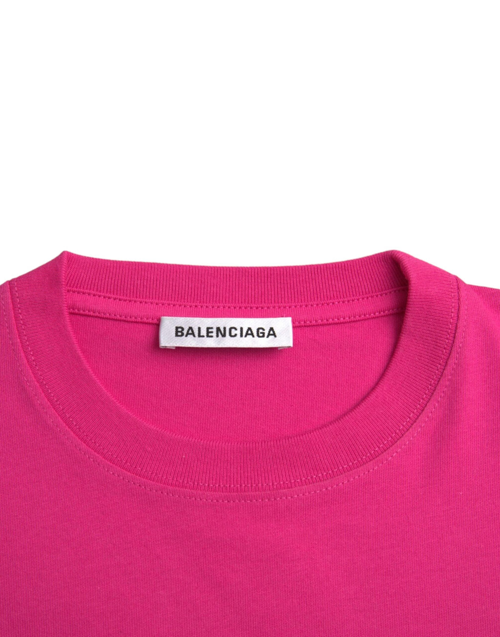 Balenciaga Pink Cotton Crew Neck Short Sleeves Tee T-shirt - Luxury Boutique Co