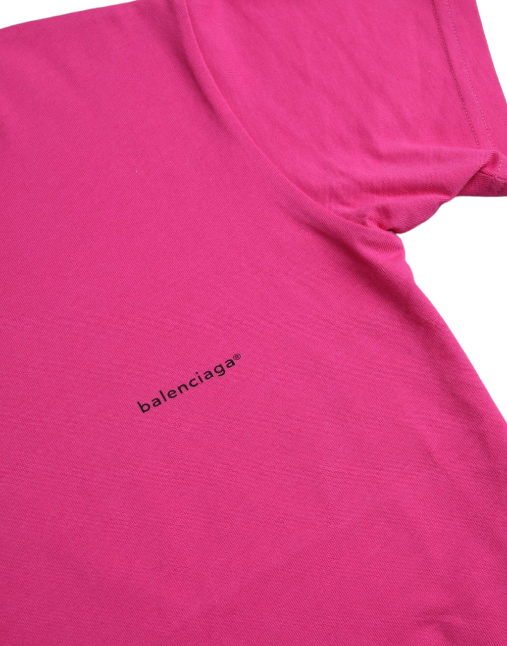 Balenciaga Pink Cotton Crew Neck Short Sleeves Tee T-shirt - Luxury Boutique Co